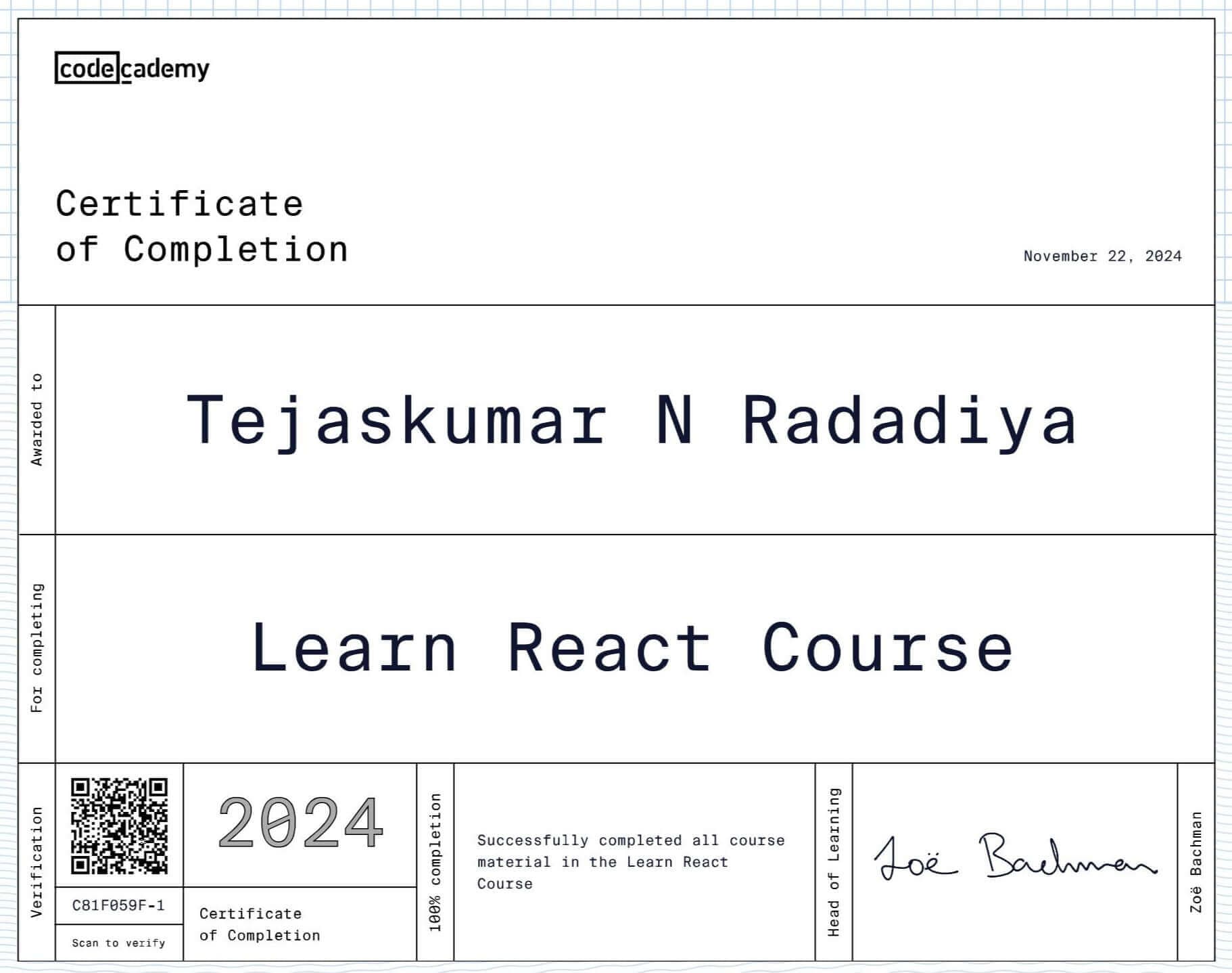 Reactjs Certification