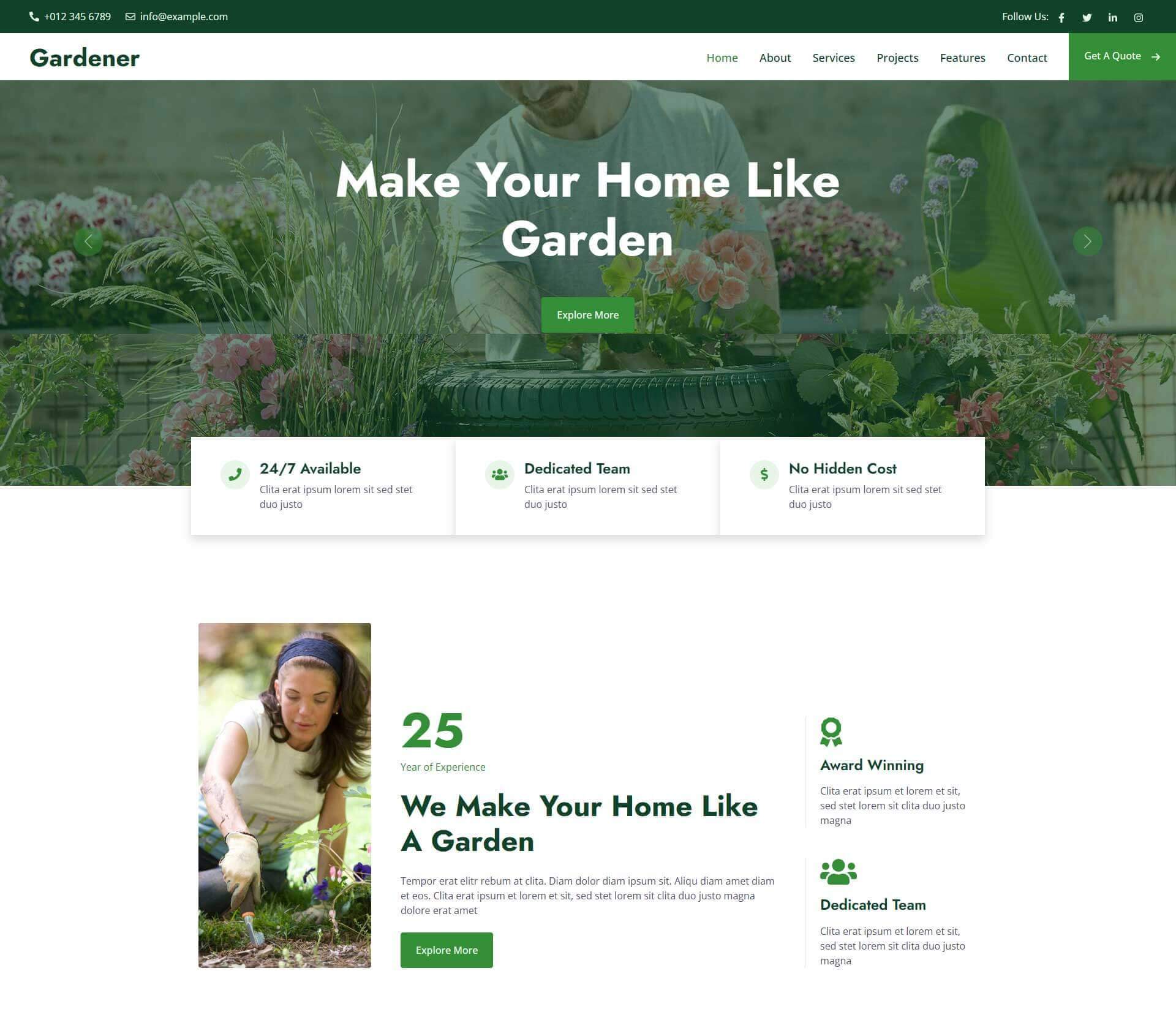 ReactGarden React js project