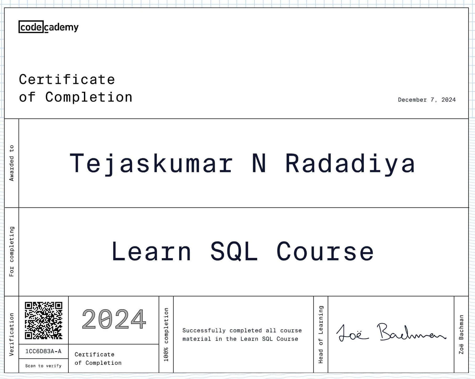 SQL Certification